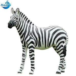 Sculpture de zèbre grandeur nature en résine sur le thème du safari en plein air, sculpture animale - Product Image 4