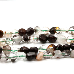 Bán Buôn Loose Đá Quý Ngẫu Nhiên Hạt Màu Xanh Lá Cây Tự Nhiên Ma Bead Sợi 6X8Mm Không Thường Xuyên Hạt Cho Đồ Trang Sức Làm - Product Image 4