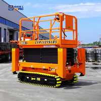Plateforme élévatrice à ciseaux sur chenilles tout-terrain électrique CFMG 12m, prix usine, avec certification CE