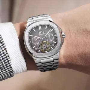 <span class=keywords><strong>Reloj</strong></span> <span class=keywords><strong>de</strong></span> Pulsera Mecánico Automático Forsining Tourbillon <span class=keywords><strong>de</strong></span> Acero Inoxidable con <span class=keywords><strong>Tres</strong></span> Esferas, Calendario y Semana, <span class=keywords><strong>Reloj</strong></span> Deportivo para Hombre - Product Image 6