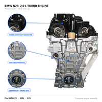 Nouveau bloc moteur nu N20B20 2.0 Twin Scroll Turbo DOHC 16 soupapes en aluminium pour BMW X1 328i 525Li