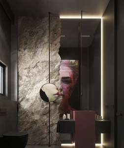 Escalier de villa moderne de style italien, design architectural intérieur de luxe haut de gamme, solution graphique de projet clé en main, écologique - Product Image 4