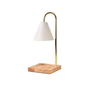 Lampe <span class=keywords><strong>chauffe</strong></span>-bougie d'aromathérapie à intensité réglable pour bureau, <span class=keywords><strong>table</strong></span>, chevet, veilleuse, avec base en bois <span class=keywords><strong>de</strong></span> bambou nordique pour la chambre - Product Image 4