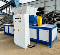 Déchiqueteuse de pneus haute capacité 18t/h à double arbre, ligne de recyclage automatique de pneus avec PLC