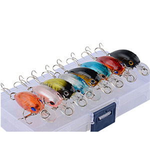 Vente en gros 4.5CM/4G Kit de leurres de pêche avec boîte en plastique mélange multiple Minnow Crankbait dur leurre Wobbler Set - Product Image 1
