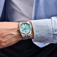 PD-ys027 DESIGN Montre mécanique automatique pour homme en acier inoxydable, montre de mode avec verre saphir, étanche, Reloj Hombre, 4 options de couleur