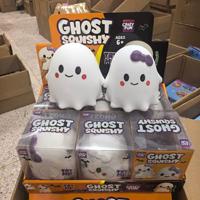 Jouet anti-stress fantôme d'Halloween, poupée en plastique souple à rebond lent, grande décoration, gadget créatif de décompression pour enfants