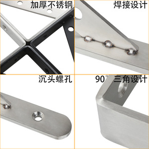 Triangular <b>Bracket</b> Stainless Steel 4.0mm Thick Wall Mount Shelf Support Durable Modern Simple Design - Product Image 5