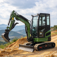 Mini-excavatrice de 3,5 tonnes avec commande pilote, cabine, débroussailleuse pour rotor, certifiée ISO CE et Euro 5 EPA