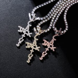 Collana con Ciondolo a Croce <span class=keywords><strong>Cactus</strong></span> Jack in Stile Hip Hop <span class=keywords><strong>Travis</strong></span> Scott, Placcata Oro con Zirconi Sintetici, Gioielli per Feste - Product Image 4