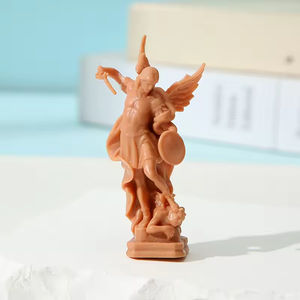 Ensemble de statues catholiques en résine, figurines religieuses, Vierge <span class=keywords><strong>Marie</strong></span> et Saint George, cadeau pour les dévots - Product Image 2