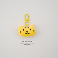 Porte-clés OEM en forme d'animal (chat, ours en peluche), pendentif pour sac à dos et couple, porte-clés de voiture