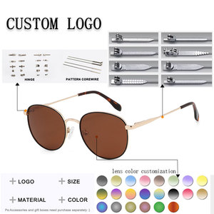 Oval Metal <b>Frame</b> <b>Sunglasses</b> Gradient Lenses 100% UV Protection Unisex Elegant Casual Eyewear for Adults - Product Image 2