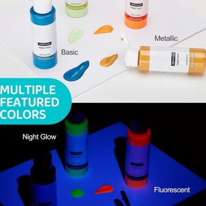 Juego de <span class=keywords><strong>Pintura</strong></span> Textil <span class=keywords><strong>para</strong></span> <span class=keywords><strong>Ropa</strong></span> y Calzado, Cuarenta Colores, <span class=keywords><strong>Pintura</strong></span> Textil con Efecto Abultado, Brillante, Neón, No Tóxica, Materiales de Arte - Product Image 6