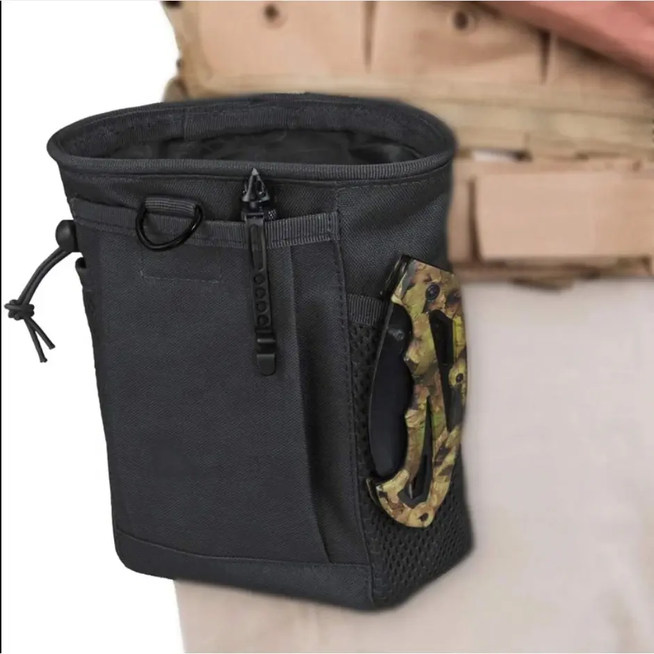 Hunting recycle waist pack ammo bags waterproof molle emt dump pouch drawstring tactical molle mag magazine pouch
