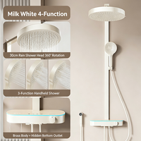Ensemble de douche de luxe abordable gris bronze avec affichage numérique, éclairage LED, thermostat intelligent et pommeau de douche pressurisé