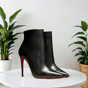 <span class=keywords><strong>Bottines</strong></span> à talon aiguille mi-mollet pour femme 2026, bout pointu, fermeture éclair latérale, couleur unie, résistantes à l'usure, chaussures automne-hiver - Product Image 2
