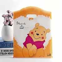 Grands sacs shopping en plastique PE découpés à quatre doigts avec poignées pour vêtements et emballages cadeaux – Vente en gros