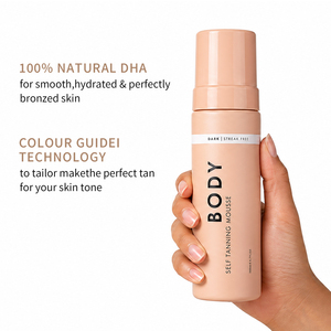 Mousse autobronzante végane aux herbes SPF 50+ légère, mousse bronzante modulable, sans traces, absorption rapide, autobronzant sans soleil pour tous - Product Image 4