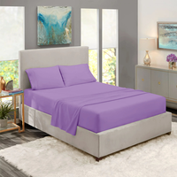 Parure de draps en coton égyptien 120 g/m², doux, respirant, résistant au rétrécissement, couleurs personnalisables OEM/ODM, pour appartement et dortoir