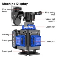 Machine de niveau laser 16 4D Green Beam 360 outil auto-nivelant niveau laser 16 lignes nivel a laser 360 niveau laser