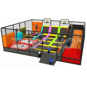 가족 놀이 센터 점프 침대 거품 구덩이 스포츠 게임 성인과 어린이를위한 트램폴린 공원 장비