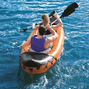 Kayak Inflable Portátil Económico, Canoa Tipo Dugout de 3.21 m de Largo con Remos, Equipo de Entretenimiento Acuático - Product Image 5