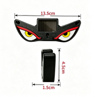 Lampe LED Solaire Anti-Collision pour Vitre Arrière de Voiture, Effet Œil de Diable, Induction Dynamique, Lumière d'Ambiance Automobile
