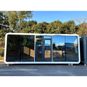 Nouvelles maisons mobiles en verre bureaux mobiles prêts à l'emploi bâtiments de restaurant modulaires cabines Apple pod vivant à vendre - Product Image 3