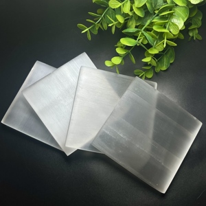 Bán buôn Chất lượng cao selenite tấm vuông 10*10*1cm thái lát tinh thể thanh lọc năng lượng Hội Đồng Quản trị trang trí nội thất - Product Image 3