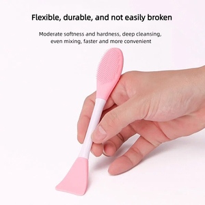 Brosse nettoyante visage 2-en-1 en silicone et applicateur de masque facial – Outil de spa - Product Image 5