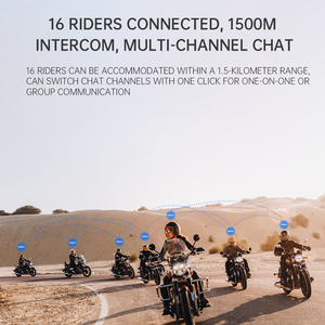 Intercomunicador para Motocicleta FreedConn FX PLUS con Alcance de 1.5KM, Malla para 16 Personas, Plástico ABS, Accesorios para Motocicleta, Auriculares, Intercomunicador para Casco - Product Image 5