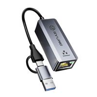 Adaptateur Réseau SYONG 2.5G, Accessoire PC, Boîtier Compact ; Connecteur de Transfert de Données, Convertisseur Ethernet LAN
