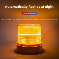 Lampu Strobo Magnetik Tenaga Surya Berwarna dengan Proteksi IP65 dan Pelapis Karet untuk Kendaraan Konstruksi & Bus Sekolah