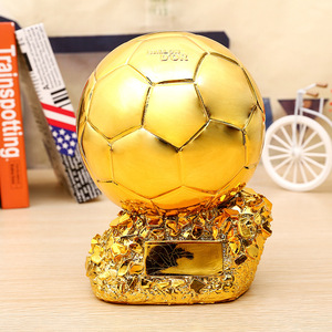 Trofeo Balón de Oro, Decoración para Portero y Jugador de Fútbol, Souvenir para Fanáticos, Tiendas de Lotería y Bares, Modelo 2024, Resina - Product Image 2