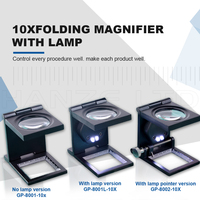 Light Folding Magnifier with White Glass Desktop LED Magnifying Lamp