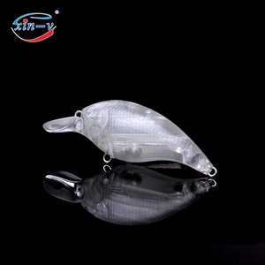Crankbaits non peints VC01 Transparent clair blanc grand leurre de pêche carré non peint - Product Image 5