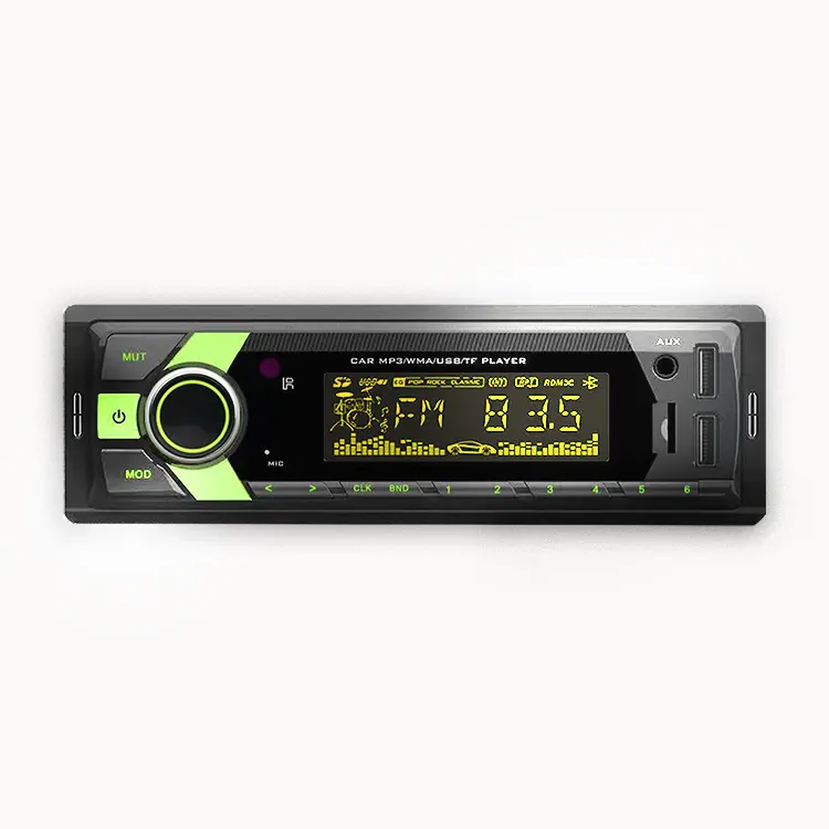 Transmisor fm de carga rápida para coche, reproductor mp3 con Bluetooth, 1 din, audio, radio fm, reproductor mp3