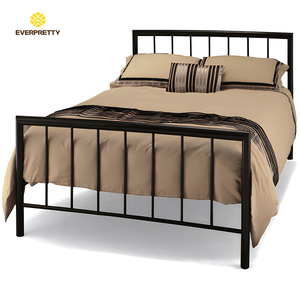 Set di Mobili per Appartamenti Arredati, Camere d'Albergo e Ostelli, <span class=keywords><strong>Letto</strong></span> Matrimoniale in Metallo dal Design Moderno per 2 Persone, Certificato CE - Product Image 2