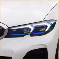 Untuk BMW Seri 3 G20 G28 2020-2022 sampai 2026 Model Baru Shadowline Black Edition Blue Laser Look LED DRL Lampu Depan Upgrade