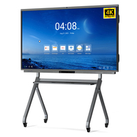 Système de conférence audio réseau 4K UHD Tableau blanc interactif intelligent pour l'éducation 55-100 pouces