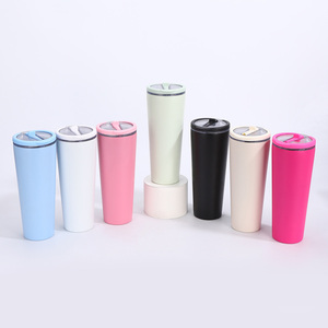 แก้วสแตนเลสพร้อมหลอดดูดแบบซ่อน ปราศจากสาร BPA แก้วสแตนเลสเก็บความร้อนสองชั้น - Product Image 1