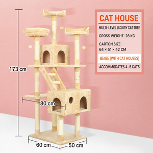 <span class=keywords><strong>Arbre</strong></span> <span class=keywords><strong>à</strong></span> <span class=keywords><strong>chat</strong></span> extra large avec condo pour <span class=keywords><strong>chat</strong></span> gris beige, griffoir en sisal, tour multi-niveaux - Product Image 5
