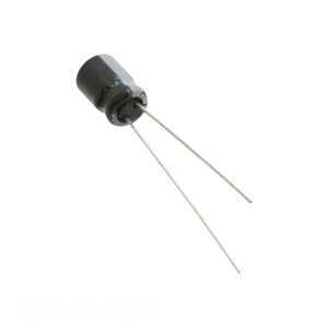 Condensateur radial à trou traversant 47 uF USV0J470MFD1TP, fabricant Channel, 47UF 20% 6.3V, CAP ALUM 47UF 20% 6.3V - Product Image 1