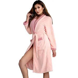 Factory Custom Logo Luxury Bath Robes Spa Robe Pajama Hotel Bathrobe For Women