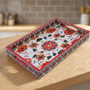 American Style Rectangular <b>Breakfast</b> <b>Tray</b> Food Contact Safe High Quality Wood Handmade Eco Friendly Dishwasher Safe Microwave - Product Image 1