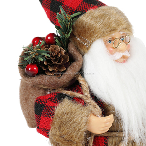 Set di <span class=keywords><strong>3</strong></span> Decorazioni Natalizie da 8 Pollici, Babbo Natale Ornamentale da Appendere all'Albero, Statuette Tradizionali in Tessuto con Scatola - Product Image 5