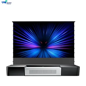 OEM WUPRO cbsp screen tv cabinet ust projector 120 alr screen integrated cabinet laser tv smart cabinet