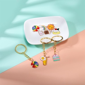 Pendentifs en métal pour bijoux, petits charms colorés style Instagram pour accessoires DIY, lettres joyeuses, smileys, arc-en-ciel, cœurs - Product Image 4
