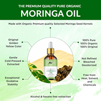 Minyak Biji Moringa Murni Cold Pressed, Minyak Moringa Oleifera Alami untuk Perawatan Kulit, Tubuh, Rambut, Kulit Kepala & Kuku
